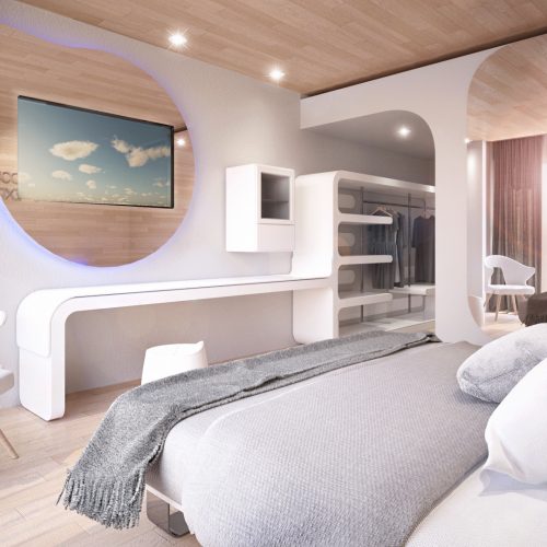 Wood and sea luxury hotel